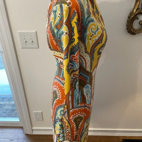 J. McLaughlin Patterned Retro Style Dress - Picture 4 of 12